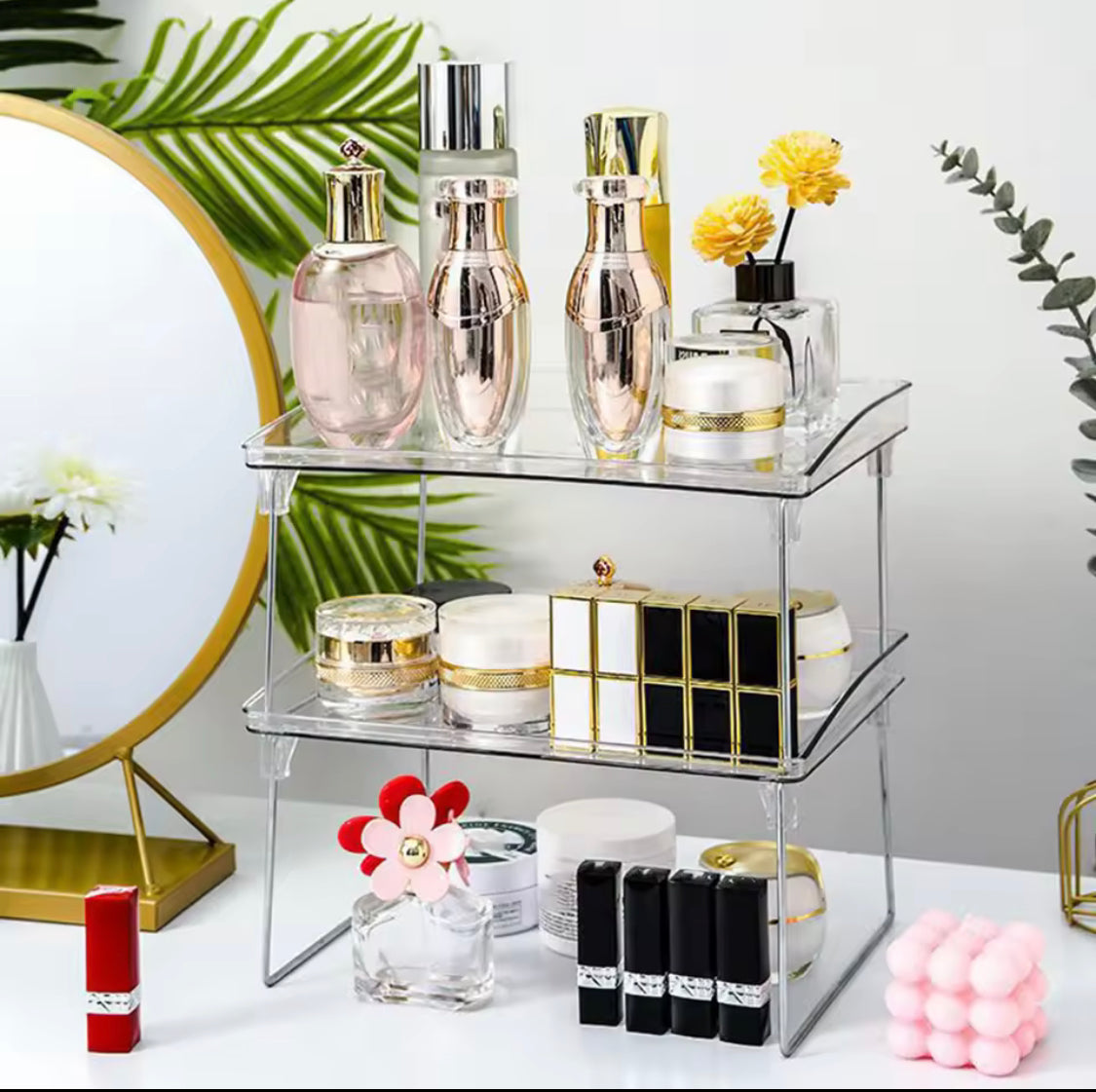 Transparent Desktop Organizer Kitchen Shelf, Acrylic Makeup Rack, Acrylic Organizer For Spice Jars and Cups, Multifunctional Storage Rack Home Organizer Transparent Desktop Organizer Kitchen Shelf, Acrylic Makeup Rack, Acrylic Organizer For Spice Jars and Cups, Multifunctional Storage Rack Home Organizer